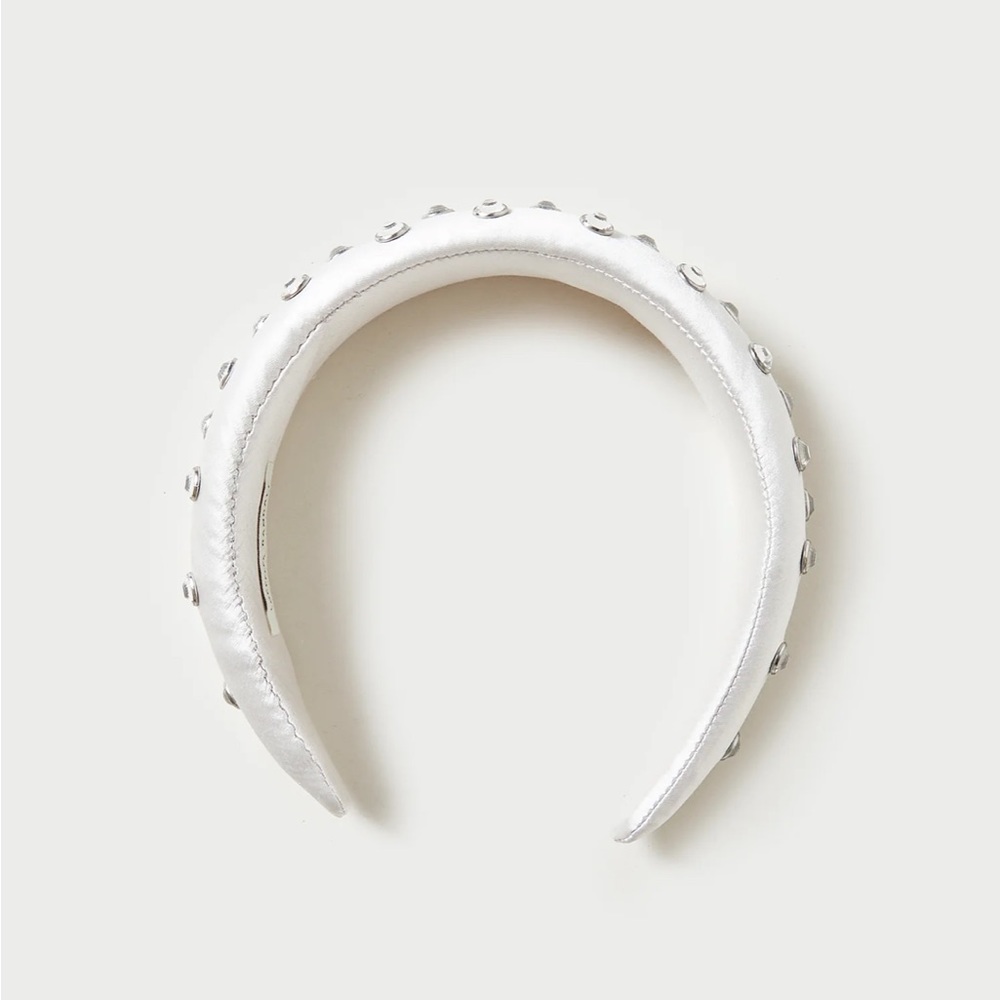NWT Bellamy Cream/Crystal Puffy Headband Loeffler Randall